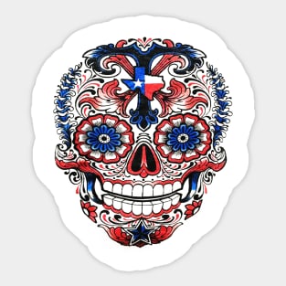 Texas Sugar Skull Sticker